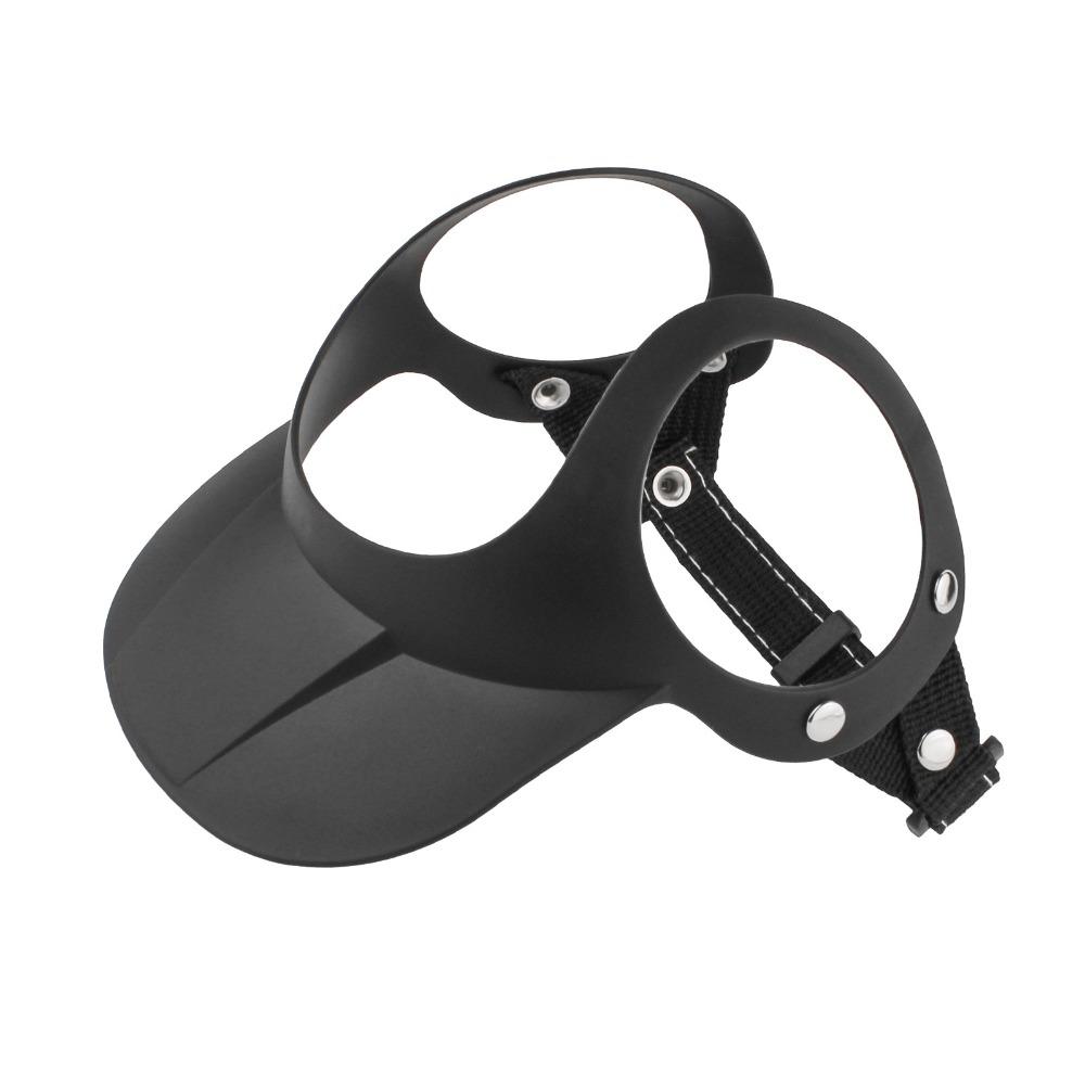 

Со шляпой от солнца для питомца с отверстиями для ушей, регулируемым козырьком для собаки, легко надеваемыми шлемами для собачки, защитой от солнца чёрный