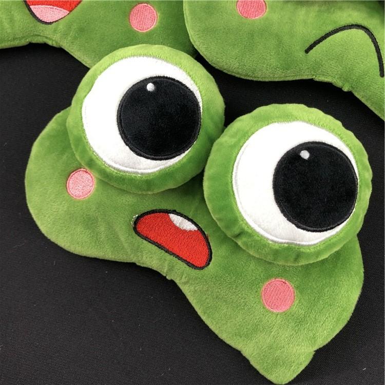 Cartoon Frog Big Eye Mask Breathable Shading Ice Sleep 3D Breathable Lunch Break Eye Mask Holiday Gift