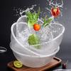 Boluri rotunde mari din acrilic transparent pentru servire Bufet cu fructe pentru salată Recipiente pentru servire Veselă L