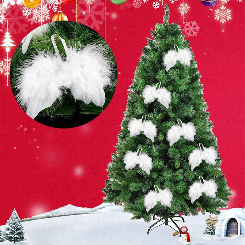 Angel Wings White Feather Newborn Baby Photo Props Christmas Hanging Ornaments Stage Show Masquerade Party Decoration