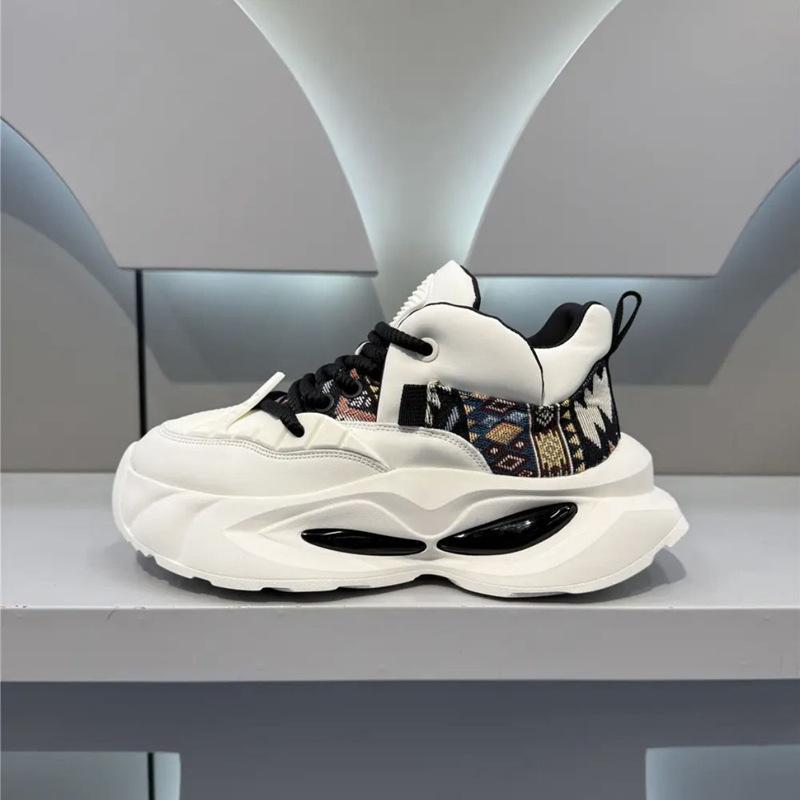 Men's shoes 2025 spring fashion versatile casual shoes platform non-slip wear-resistant dad shoes men's canvas sneakers
