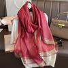 Women S Long Imitation Silk Scarf Warm Fashion Shawl For Autumn Winter