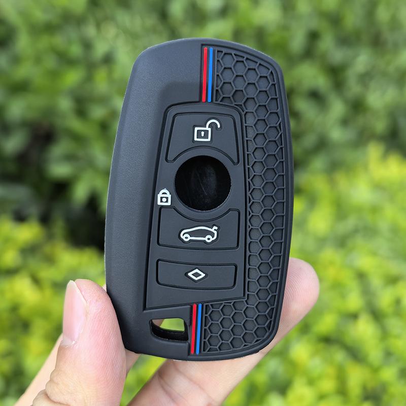 

Fashion Silicone Car Remote Key Case Cover For BMW 1 3 5 7 Series X1 X3 X4 X5 F10 F15 F16 F20 F30 F18 F25 M3 M4 E34 Keychain чёрный