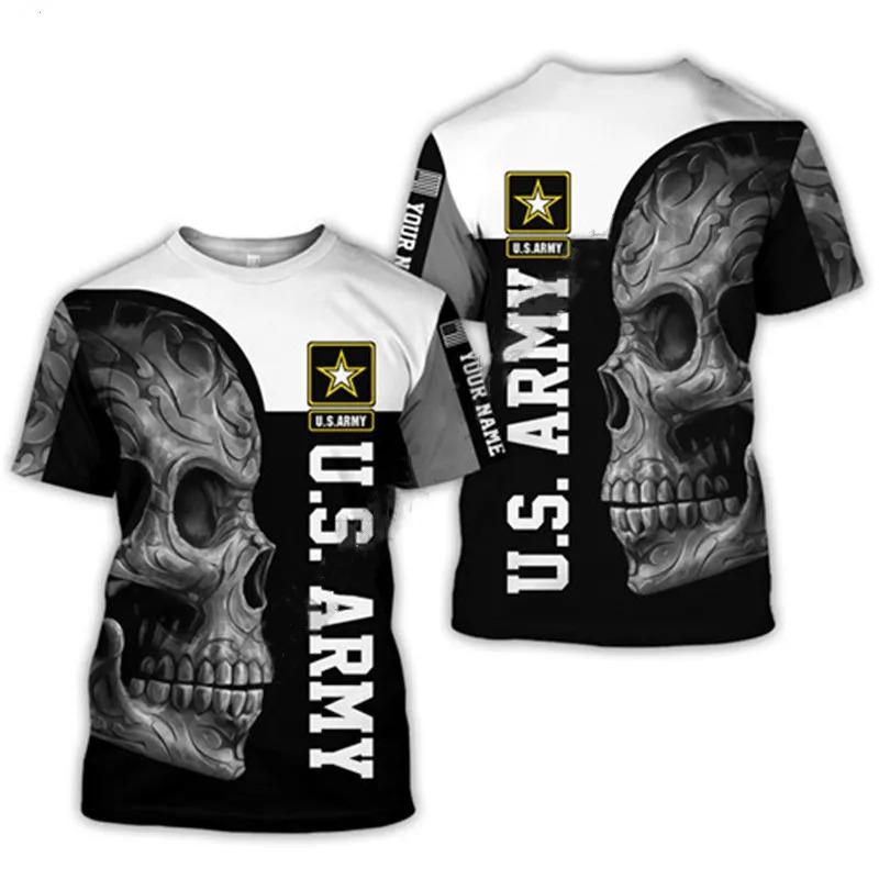 The Latest US Marine Corps Suit Soldier Camouflage 3D Printed Street  Summer Casual Fashion Men Short Sleeved Round Neck T-shirt