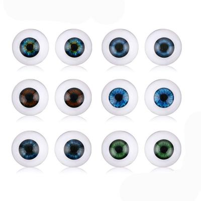 1 Par 20/22/24 mm Realista Mitad Redondo Hueco Trasero Ojos Falsos Globos Oculares Muñeca Reborn Bebé DIY Máscara Muñeca Oso Animal Fabricación Muñeca Juguete