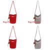 Woolen Large Capacity Bucket Bag For Women With Magnetic Closure And Inner Phone Pocket