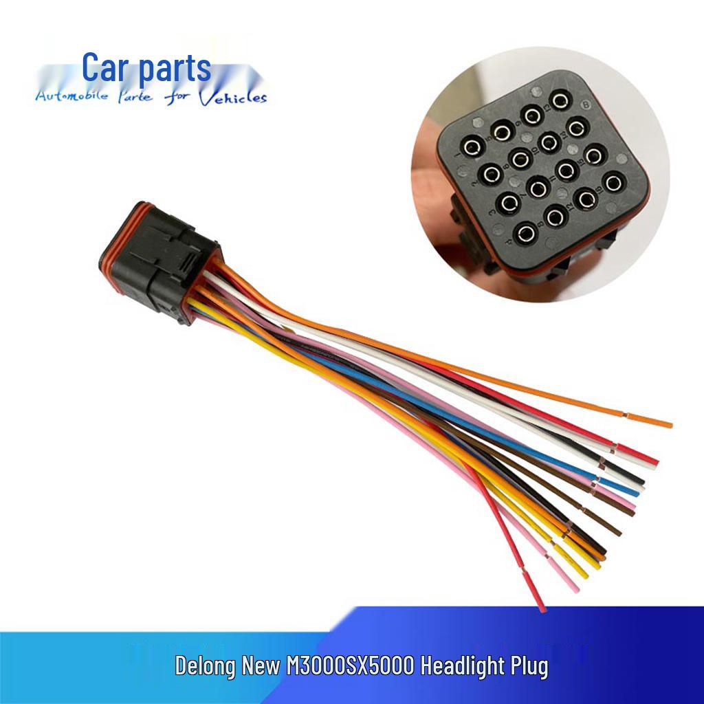 Shaanqi Delong M3000S X5000 Headlight Socket Wiring Harness Connector Car Aspect
