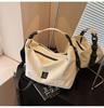 Canvas tote bag casual and simple 2025 spring and summer trend texture shoulder bag travel messenger bag