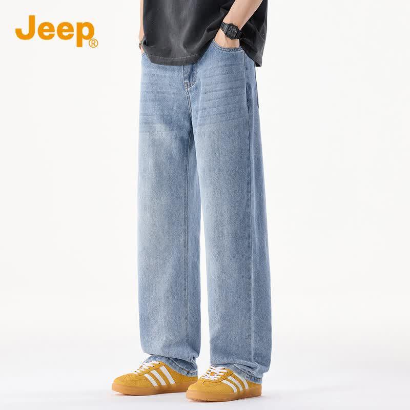 JEEP Men s Summer Tencel Blend Loose Straight Jeans 36