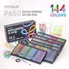 LANGUO Set de 144/36 Couleurs Stylo Gel Peinture Acrylique 1.0mm Multicolore Stylo Marqueur Écriture Dessin Étudiant Fournitures Scolaires P650