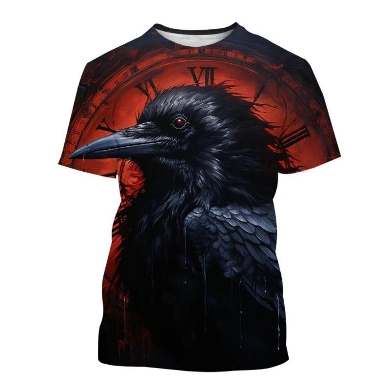 Men's T-shirt 3D Creative Animal Trend Versatile Design Printed Men's Harajuku Casual Short Sleeve T-Shirts Men’s