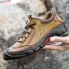 Spring and Autumn Large Size Sports Leather Shoes Men's Genuine Leather Soft Sole Men's British Versatile Men's Casual Shoes Men's Breathable Shoes