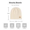 Beanie Hat Slouchy Flipped Soft Knitted Cap Warm Outdoor Hiking Winter Hat Casual Bonnet Hat Fashion Lightweight Comfortable