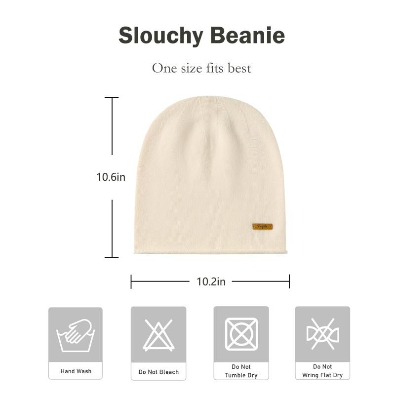 Beanie Hat Slouchy Flipped Soft Knitted Cap Warm Outdoor Hiking Winter Hat Casual Bonnet Hat Fashion Lightweight Comfortable