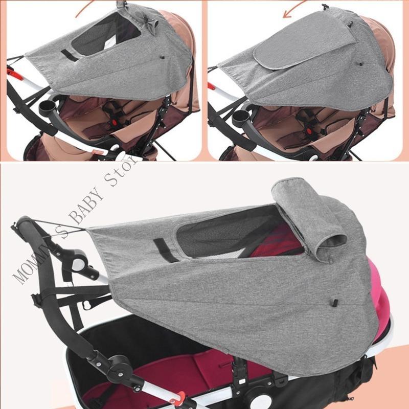 H3CD Pram Sun Shade Strollers Cover Sunshade with Easy Installation for Baby Safety and Comfortable Outdoor Protections