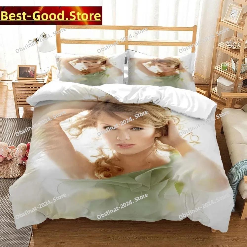 Top Stream Singer Taylor Fashionable Printed 3D King Size Bedding Set Comforter Bedding Sets Costomizable Bedding Set