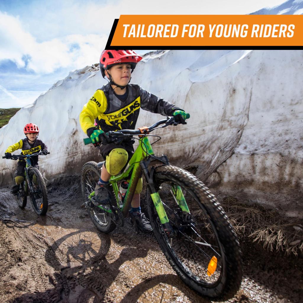 Funn Hilt JR Bicycle Handlebar Grips 19mm Inner Diameter Bike Handlebar Locking Grips with Short Bicycle Grips for and Boys - Single-Sided Lock-On