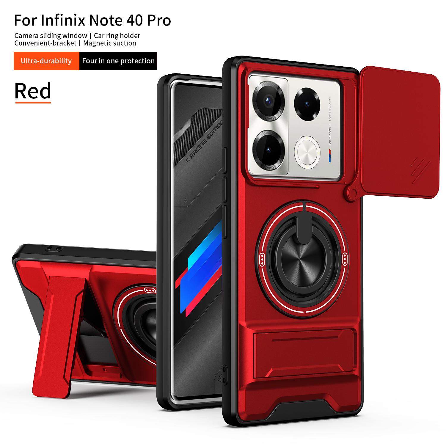 

For Infinix Note 40 Pro Case Infinix Note 40 Pro+ Plus Cover Magsafe Magnetic Fold Holder Military Armor Camera Protection Cover Infinix Note 40 Pro+