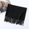 Women's Solid Color Imitation Cashmere Scarf - 200g, Red, Warm Autumn/Winter Shawl and Neckerchief