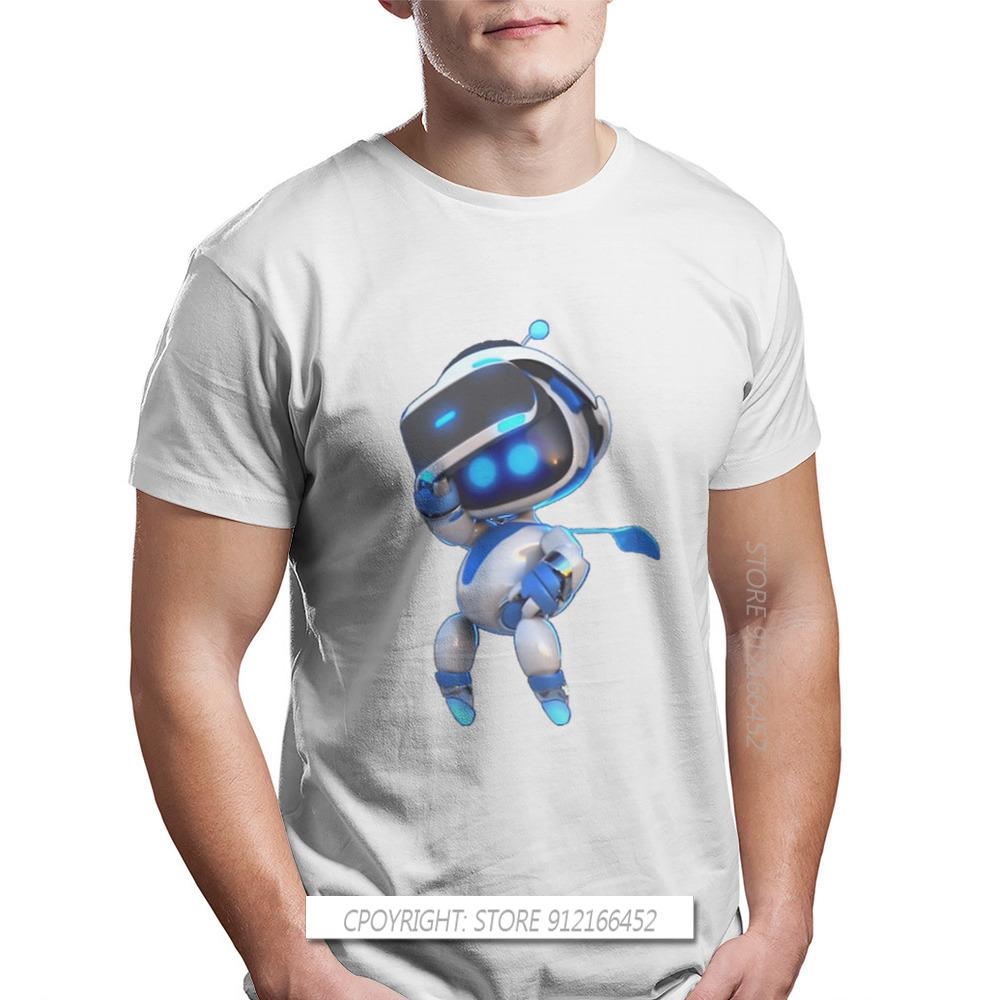 Astrobot Fashion TShirts Astro's Playroom Bot CPU Plaza Game Male Style Pure Cotton Tops T Shirt O Neck Big Size