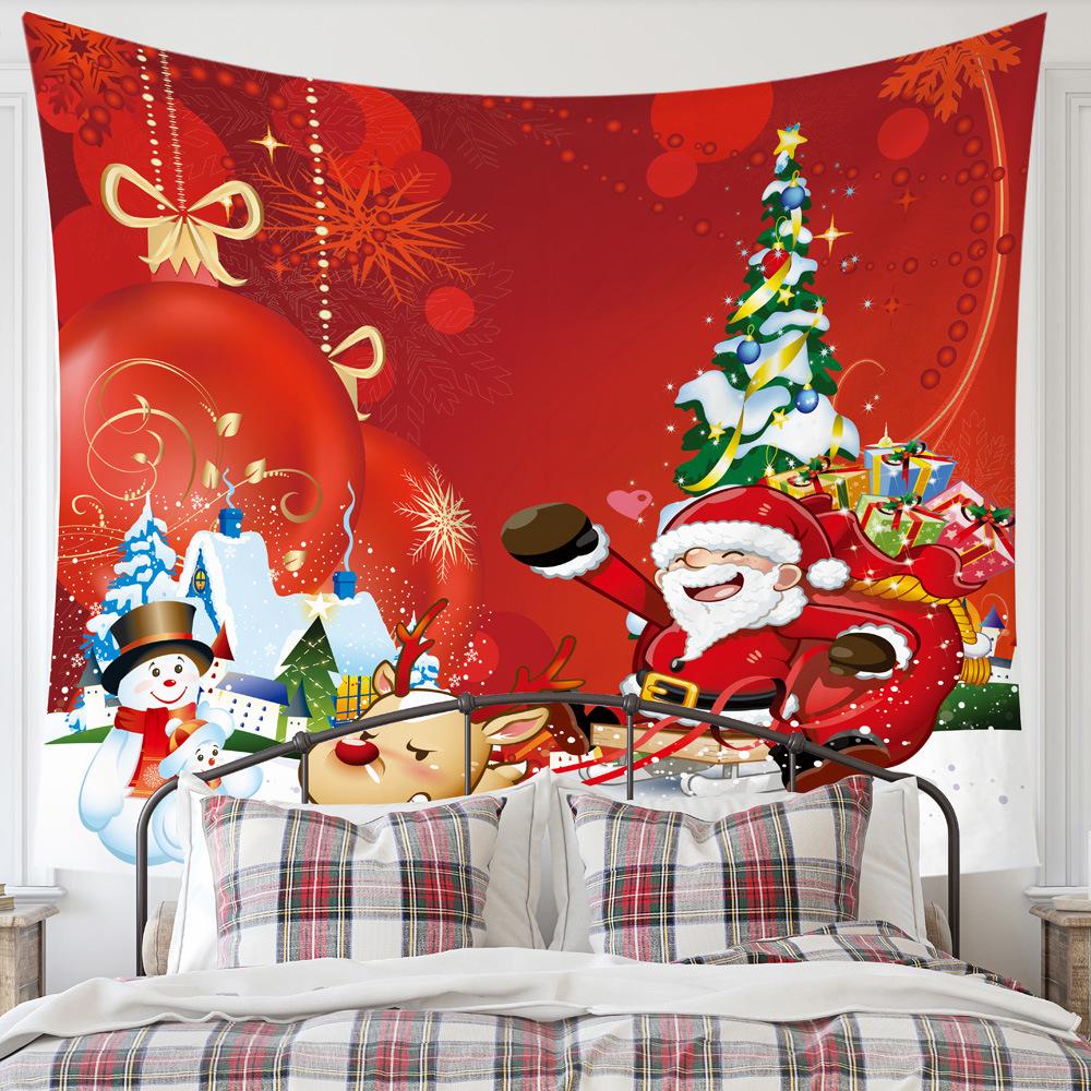 Christmas Wall Hanging Cloth Large Background Cloth Painting European and American Christmas Tree Tapestry