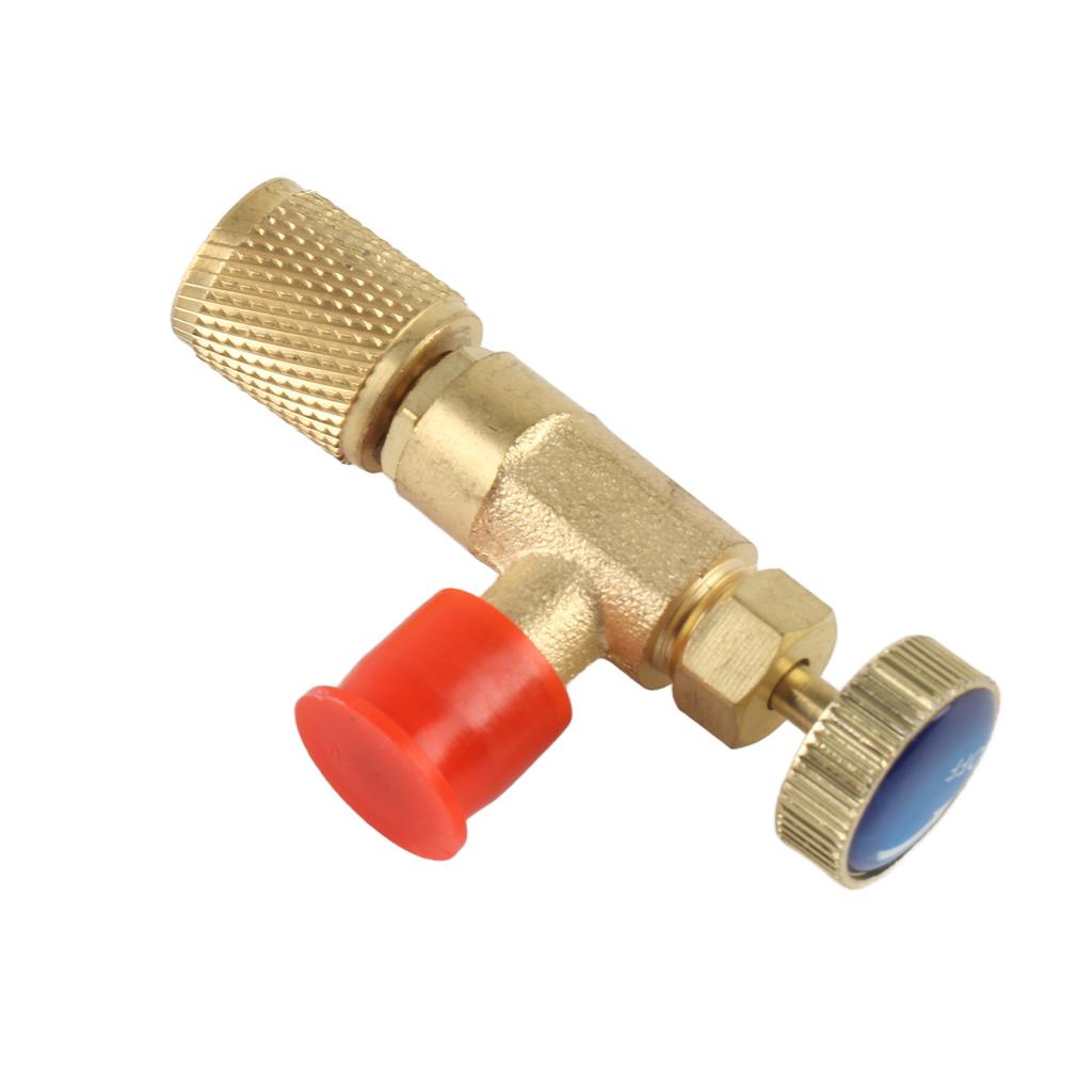 Air Conditioner Refrigerant Charging Valve Safety Adapter Flow Control Valve Side R410 Bottom R22