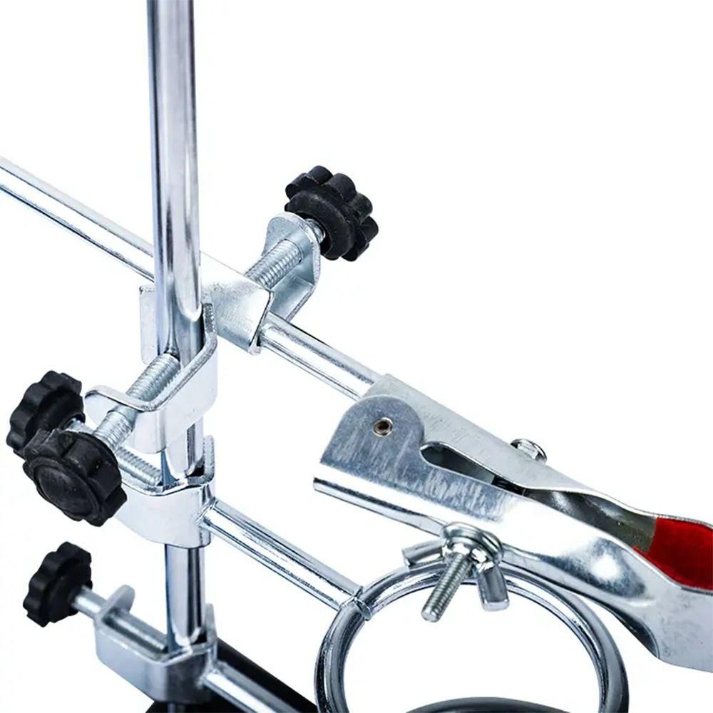 Rod 16" L Steel Lab Stand Set Stainless Steel Burette Clamp Premium Flask Ring Clamps  Chemistry