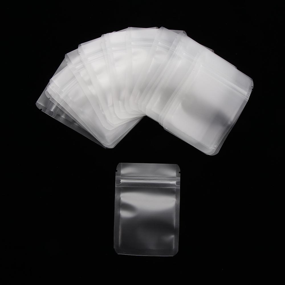 20 Pcs Matte Transparent Zip Plastic Bag Food Pouch Small Water Proof Zipper Reclosable Pouches Home Storage Organization 1000₽