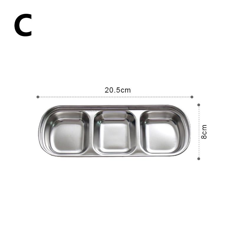 Assiette à sauce barbecue en acier inoxydable, style coréen, couleur or et argent, ustensile de cuisine pour restaurant et barbecue