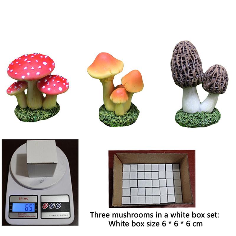 1/3Pcs/Set Simulated Mushroom Ornaments Garden Resin Flower Pots Decorated Moss Microlandscape Home Decoration Accessories