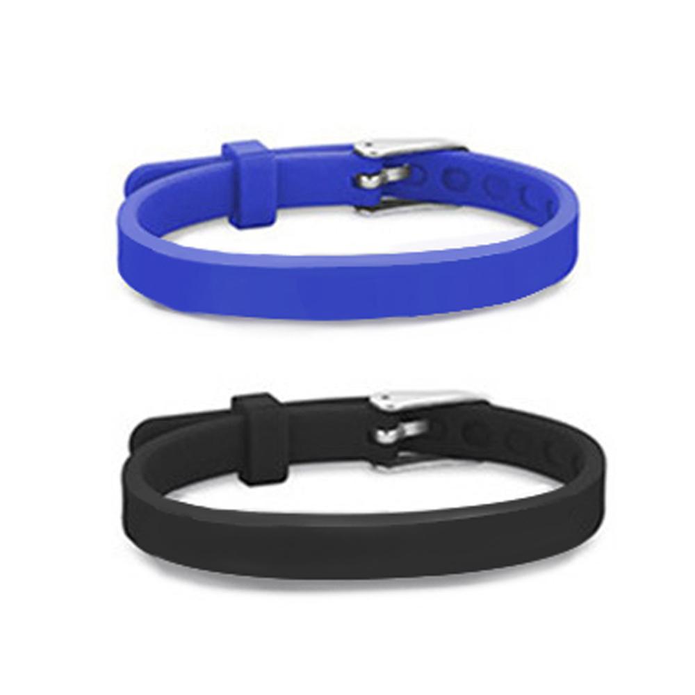 Personalized ID Bracelet Kids Children Adjustable Soft Silicone Stainless Steel Pendant Emergency Phone Custom Bracelets