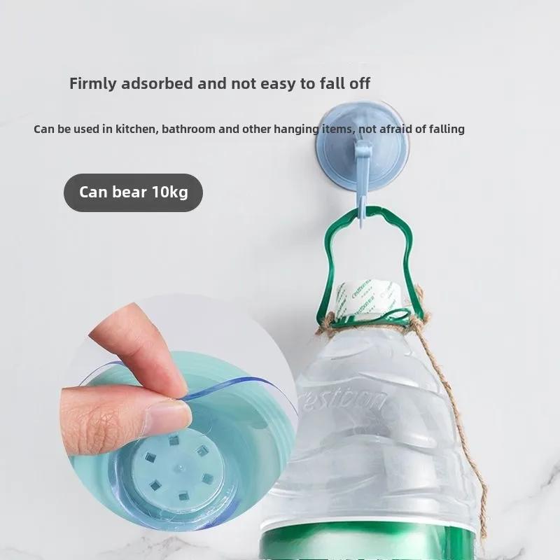 4 st Sugkoppskrokar Avtagbar Vakuumhållare för Toalett Badrum och Kök Handdukshängare Förvaring