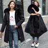 Women's Medium and Long Down Cotton-padded Clothes, the New Korean Version Has a Waist of 100kg and a Fat Mm Thickened Padded Jacket.