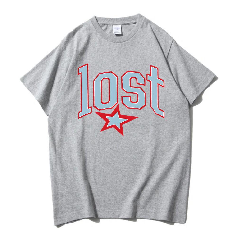 

Mgk Футболка Lost Americana с коротким рукавом, хлопок, мужская футболка, унисекс, уличная одежда, хип-хоп, лето, мужские футболки, свободный крой, круглый вырез, мужская футболка 4XL