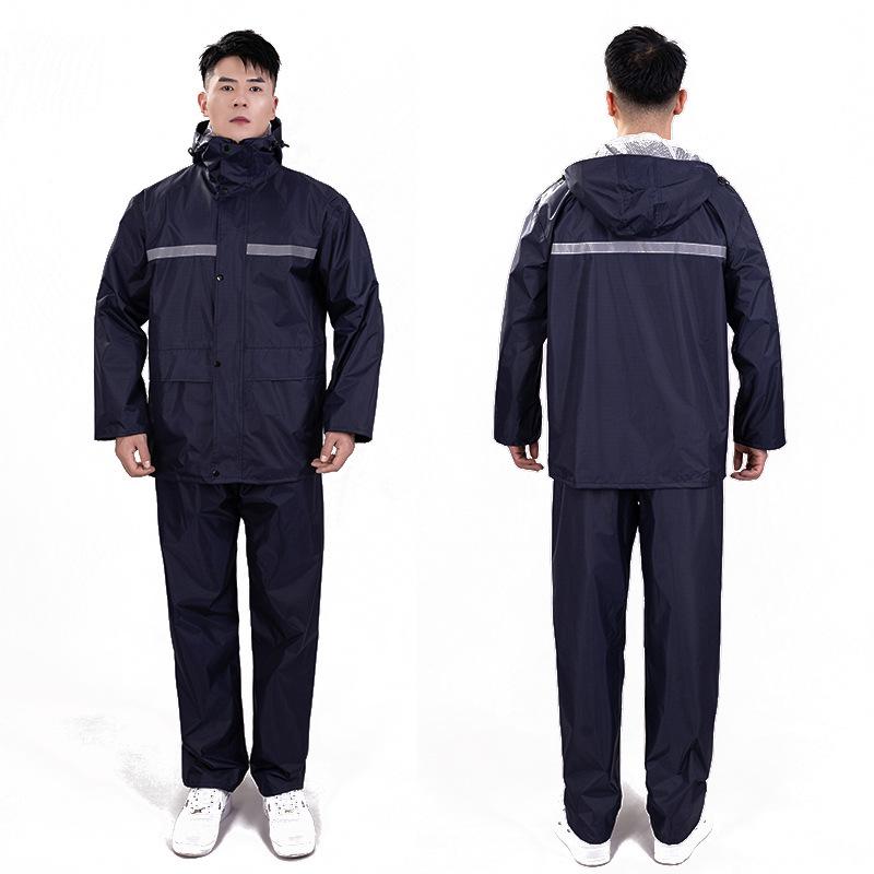 Customized/Wholesale Raincoat Full Body Rainstorm Protection Riding Split Rain Pants Set Highlight Reflective OEM Raincoat