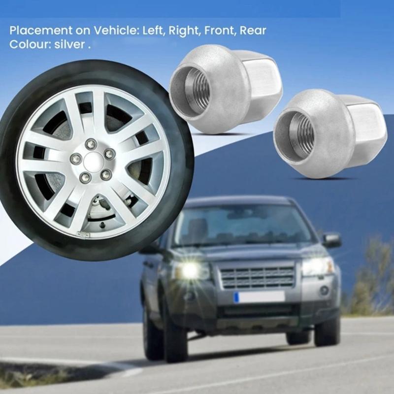 Secure Locking Metal Wheel Lug Nuts Set, Rustproof for LR001381 SUVs, Enhances Vehicle Detailing, Rough Terrain Driving