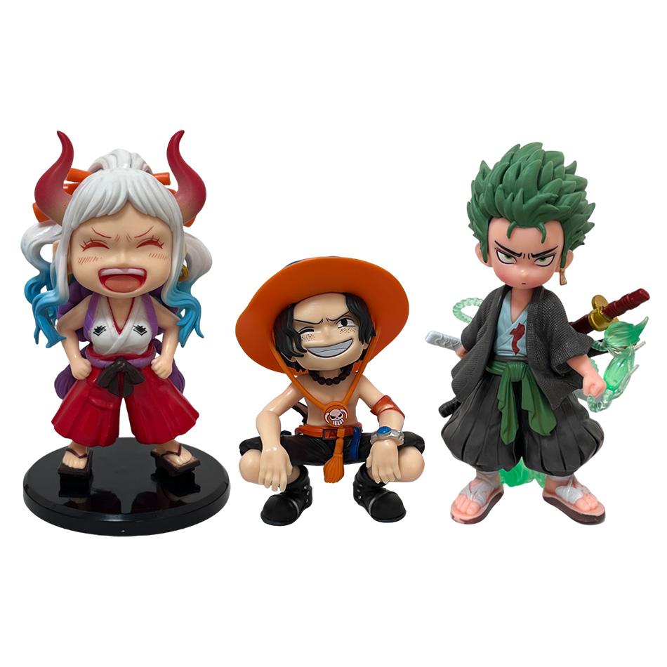 Hot 12-15cm Anime ONE PIECE 6pcs Set Monkey D Luffy Roronoa Zoro Action Figure Movie Model Toy Birthday Christmas Gift