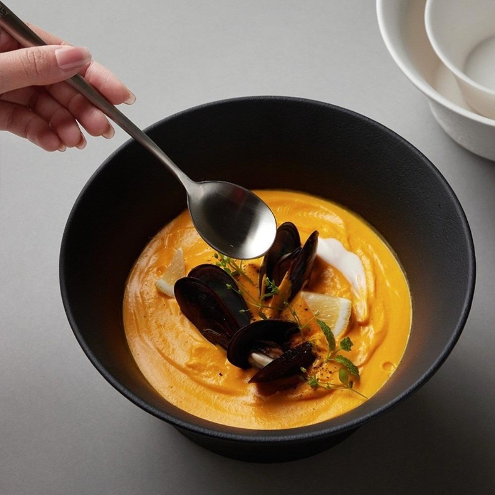 Vaisselle Bol en Plastique Motif Pierre Micro-ondable Bol à Soupe de Style Japonais Couleur Unie Épaisse Bol à Nouilles Instantanées Dîner à la Maison