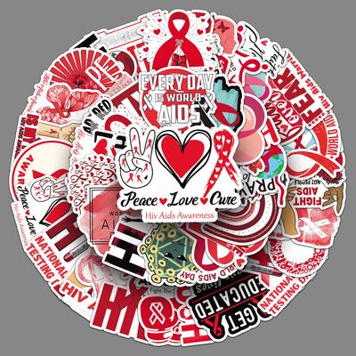 50 Graffiti Stickers Personalized Cartoon Prevention English Propaganda Slogan Decorative Suitcase Stickers