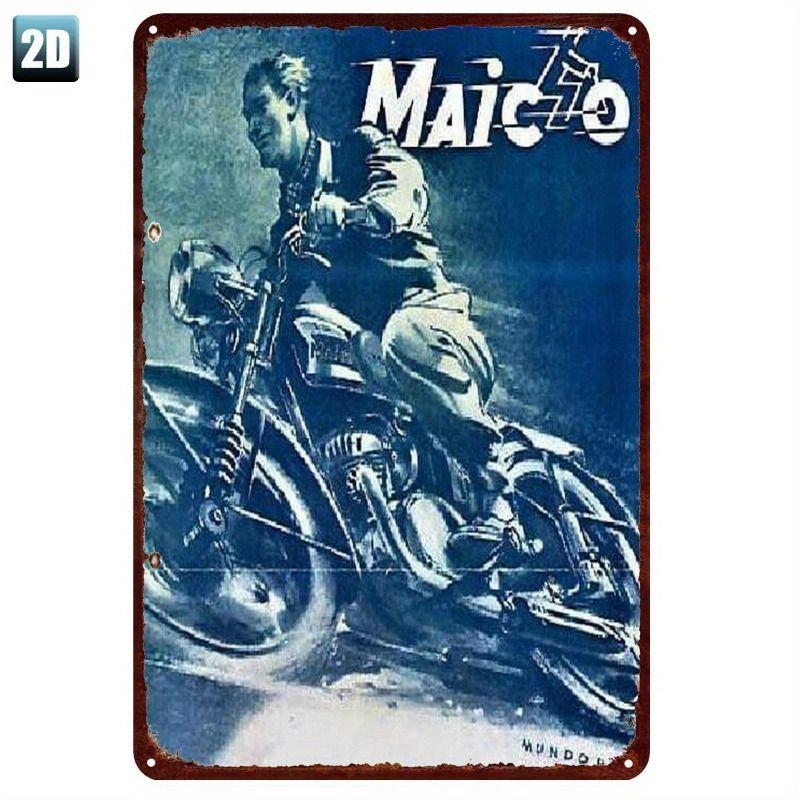 Vintage Tin Sign Retro Motorcycle Garage Wall Decor Bar Man Cave Artwork