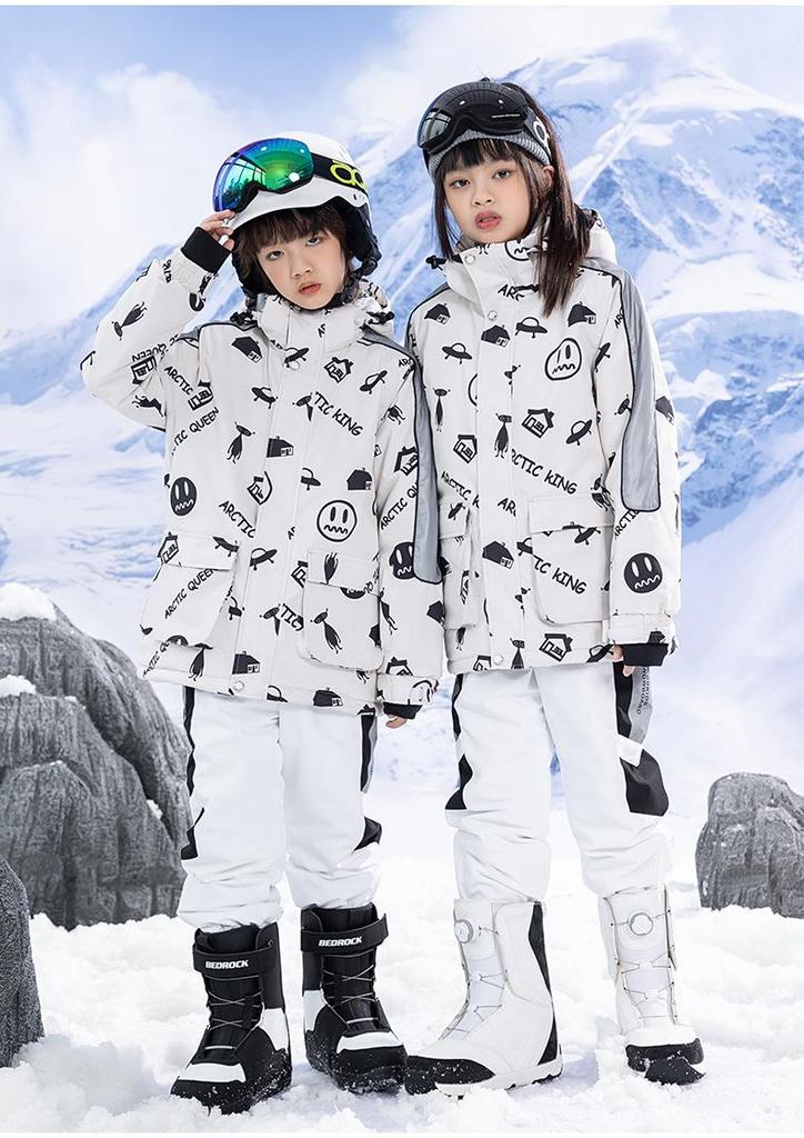 Kids' Waterproof Winter Ski Suit - Windproof, Warm, Thickened Snowboard Clothing
