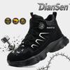 Professional Industrial Safety Boots For Men - Lightweight Breathable Sneakers Steel Toe Anti Slip Anti-Puncture Work Shoes