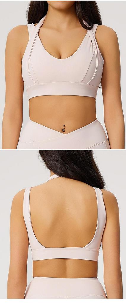 Women's Cross-Border Yoga and Fitness Sports Vest with Removable Bra