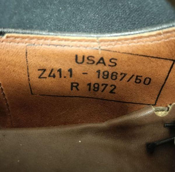 70s/KNAPP/USAS Z41.1-1967/50 R1972/Steel Toe Work Wingtip Shoes/9.5C/26.5/Brown/Vintage(USED)