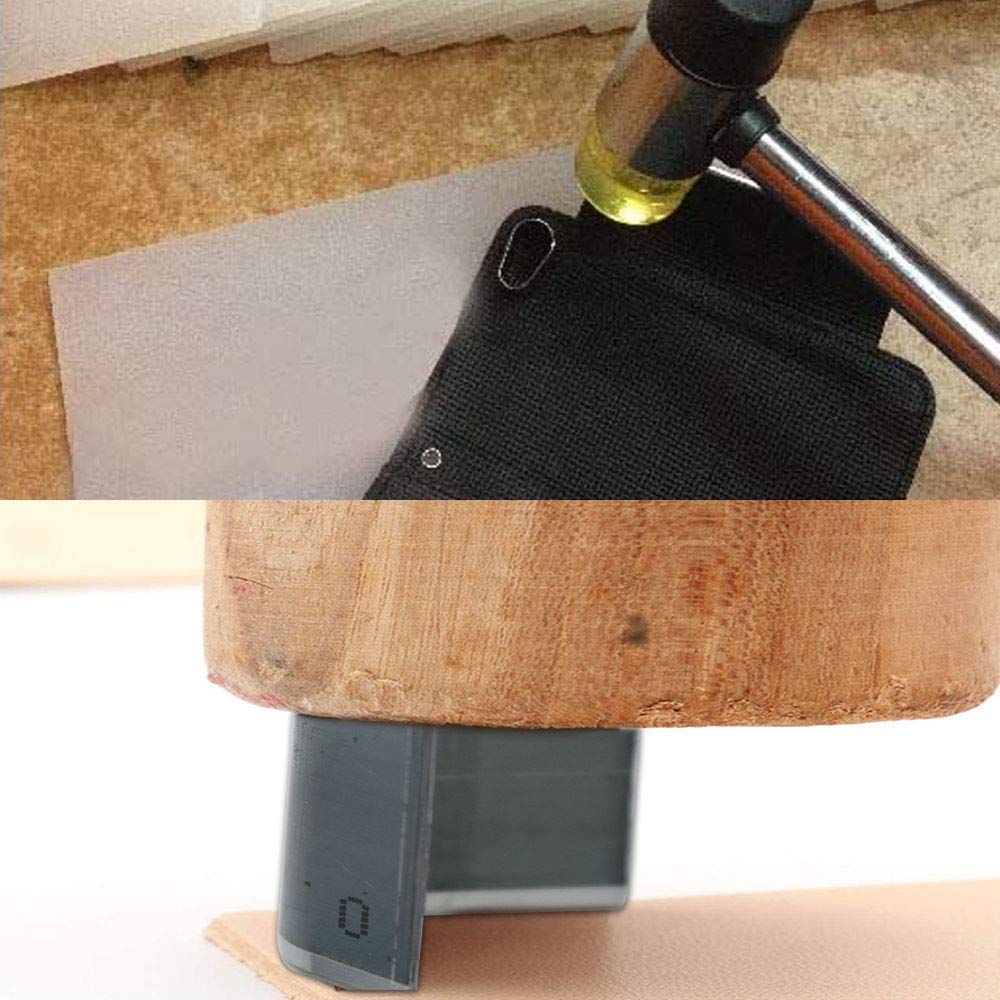 AINetJP Leather Craft End Punch Cutter DIY Hole Punch Edge Trimmer Leatherwork (Set of 2)