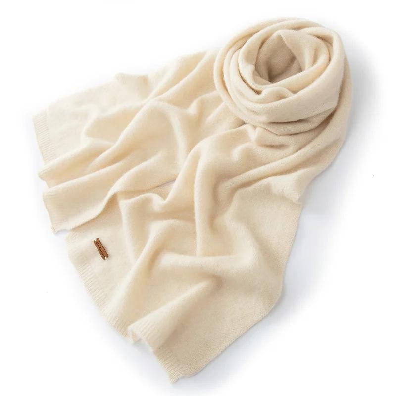 Women 100% Pure Cashmere Scarf Winter Warm Soft Cozy Knit Long Wrap Fashion Casual Neck Warmer Cold Weather Accessory