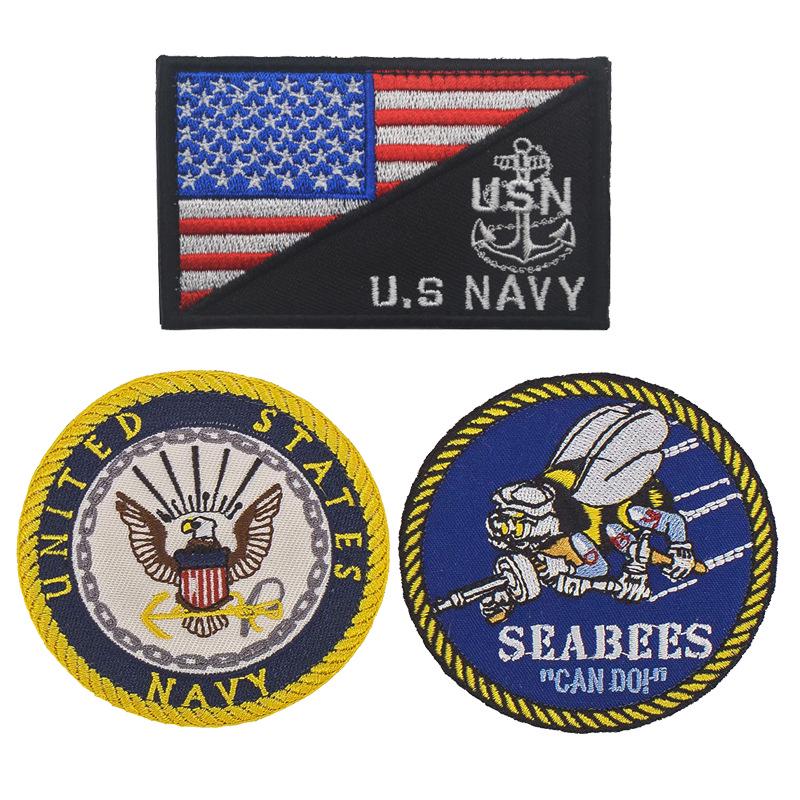 U.S. Army and Navy Tactical Velcro Embroidered Badge