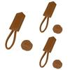3pack PU Leather Horn Buckles Toggle Button Fasteners Handmade Sewing Buttons for Modern Clothing Enhancements