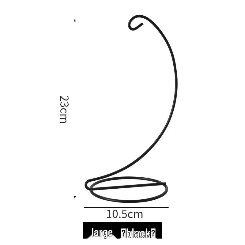 Modern Minimalist Hanging Glass Sphere with Iron Stand for Plants