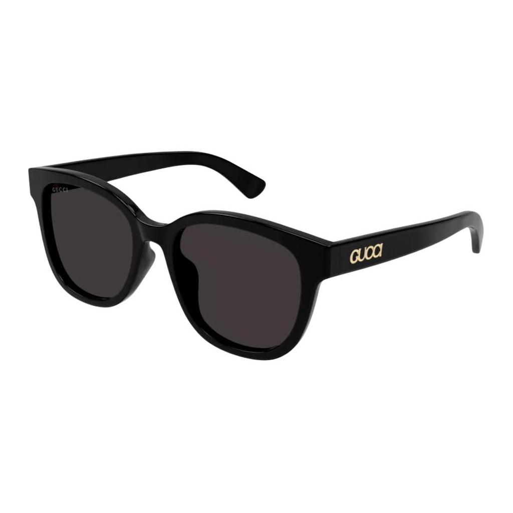Gucci Original Design Acetate Round Sunglasses Men's Black